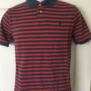 Polo by Ralph Lauren Boys Red and Navy Striped Shirt